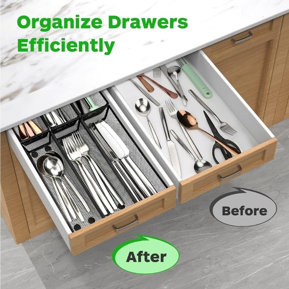 Smgmg Silverware Drawer Organizer, Silverware Organizer for Drawer (071) - Picture 4 of 5